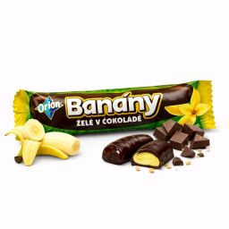 ORION BANÁNY želé tyčinka v hořké čokoládě 45g